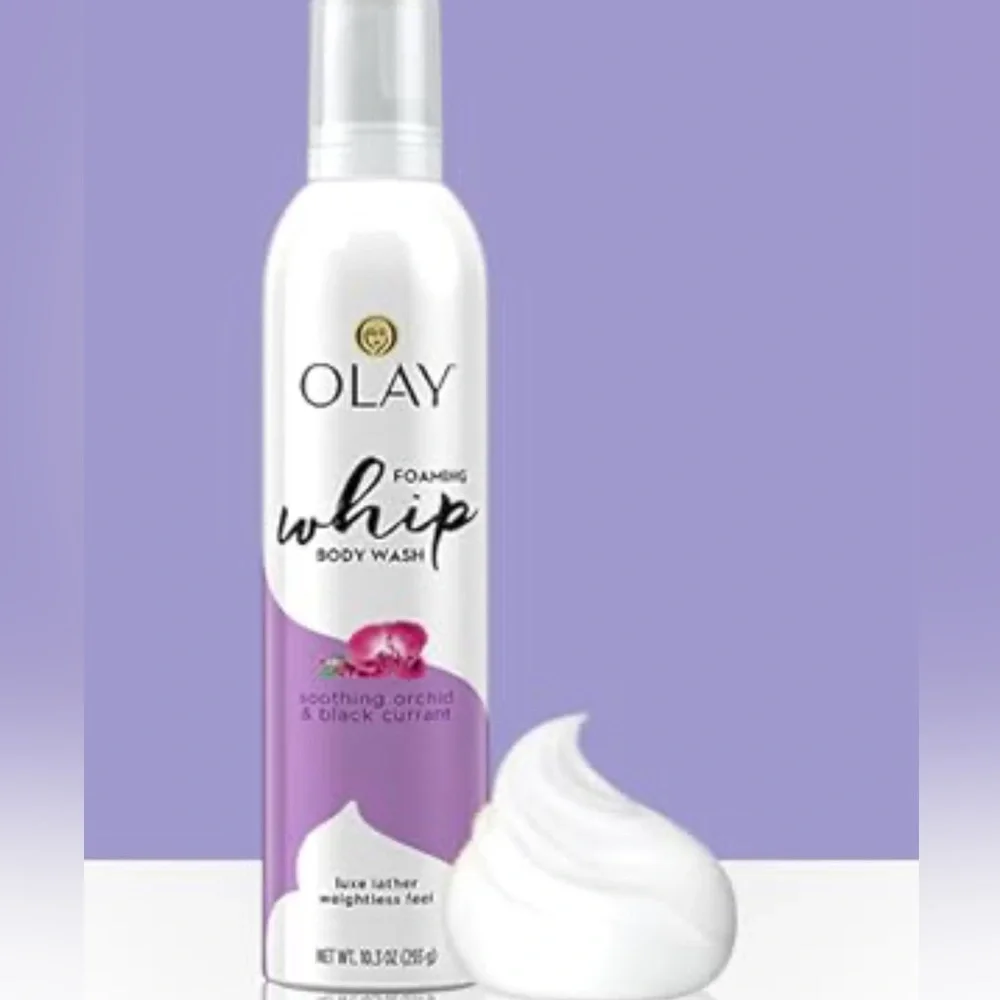 Olay Foaming Whip Body Wash Soothing Orchid & Black Currant 10.3 oz New